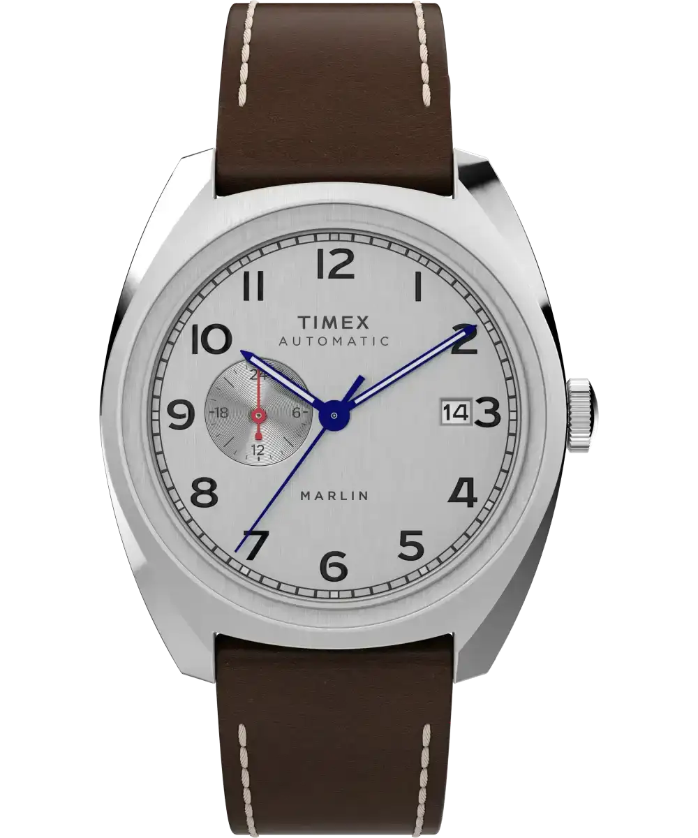 Image of Marlin® Sub-Dial Automatic 39mm Leather Strap Watch