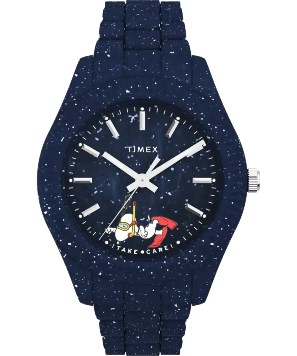 Image of Timex Legacy Ocean x Peanuts 42mm Recycled Bracelet Watch