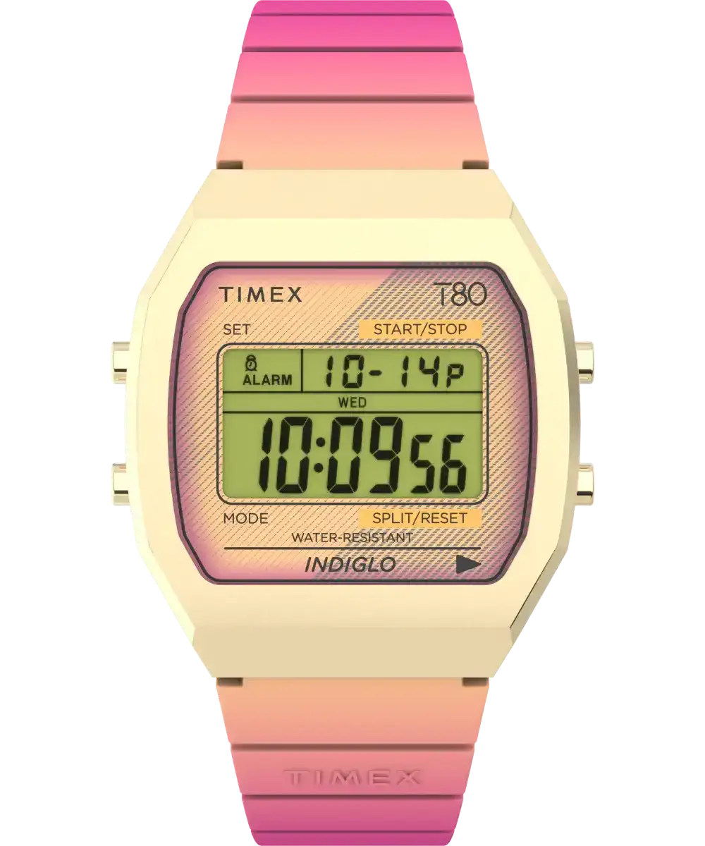 Image of Timex T80 Steel 36mm Resin Strap Watch