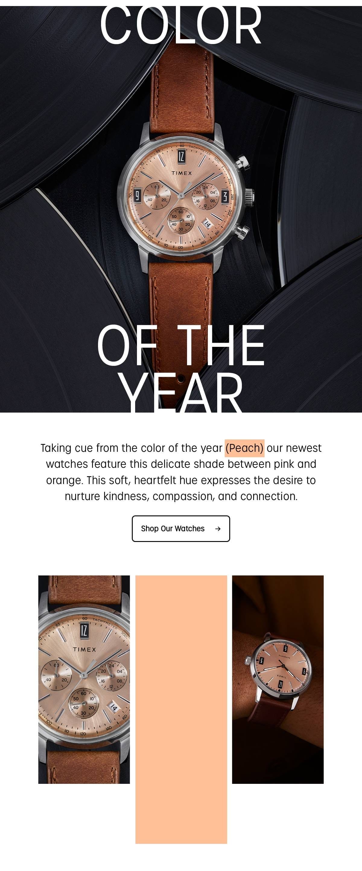 Color of the year. Shop our peach watches | Shop our watches