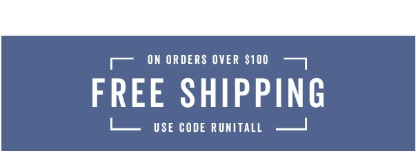 Free Shipping Over \\$100 With Code: RUNITALL