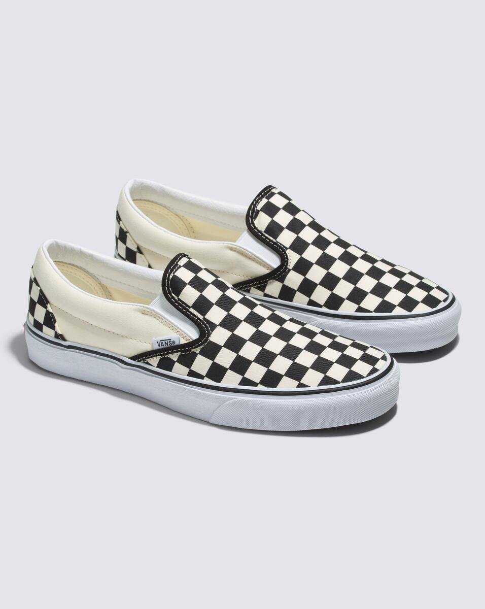 Slip-On Wide Checkerboard Shoe