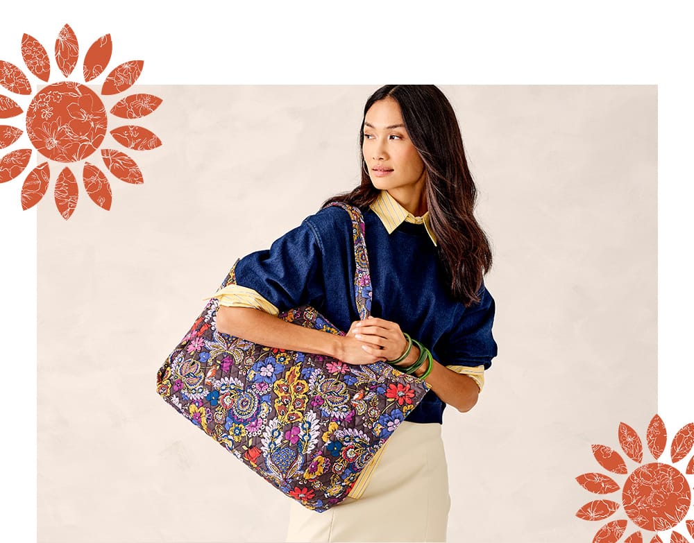 Shop Knollton Tote Back in Colorful Bouquet