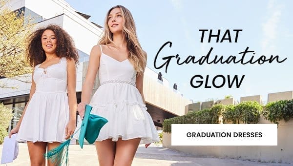 That Graduation Glow. Graduation Dresses. Banner