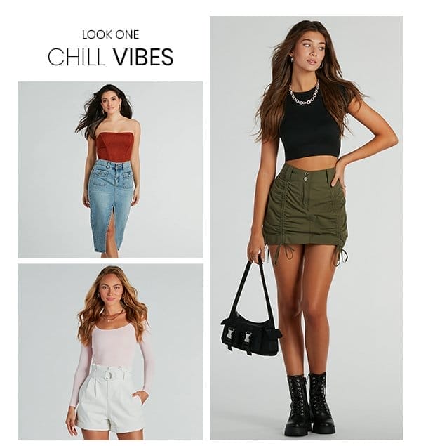 Look 1: Chill Vibes. Skirts & Skorts