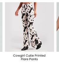 Cowgirl Cutie Printed Flare Pants