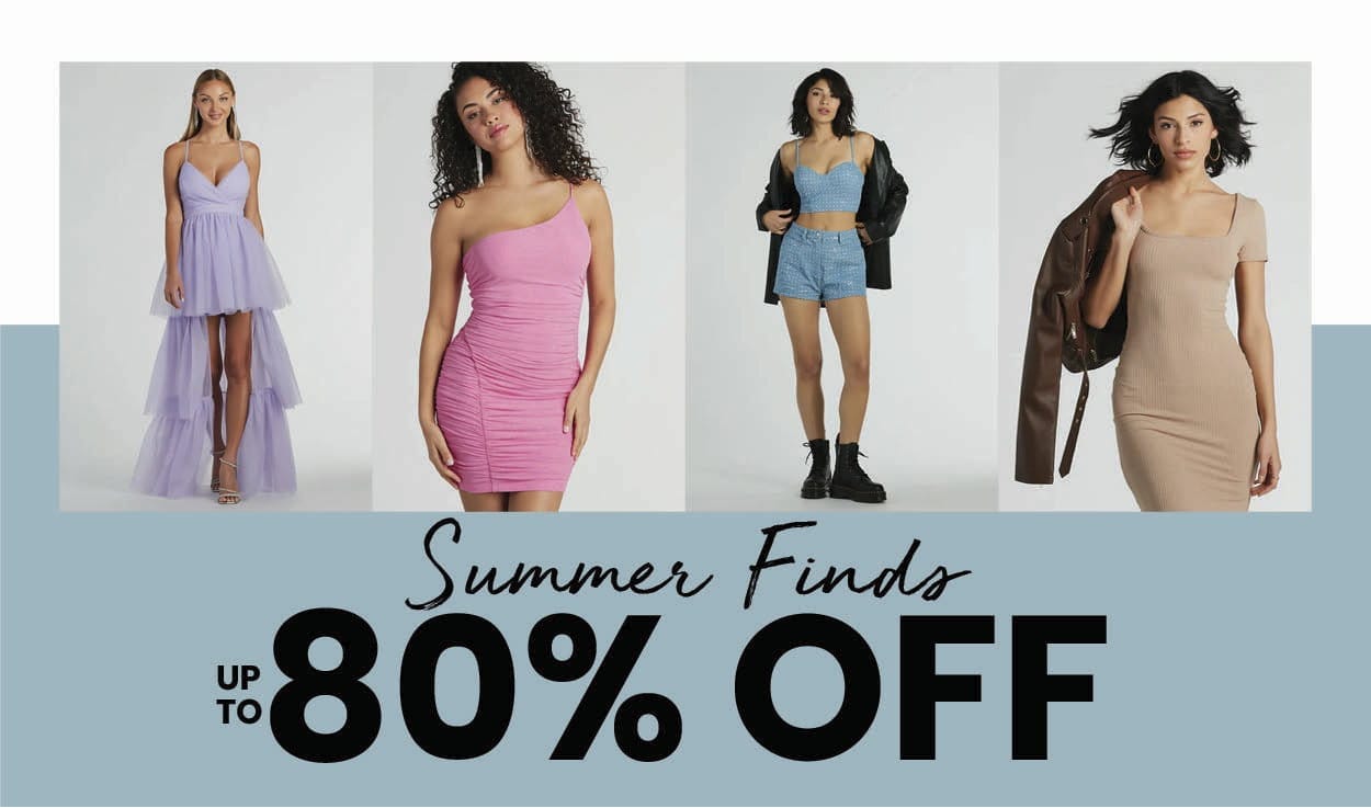 Summer Finds: Up to 80% off. Shop In-Store & Online. Markdowns Banner