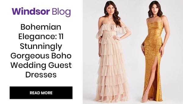 Windsor Blog: Bohemian Elegance: 11 Stunningly Gorgeous Boho Wedding Guest Dresses. Read More. Banner