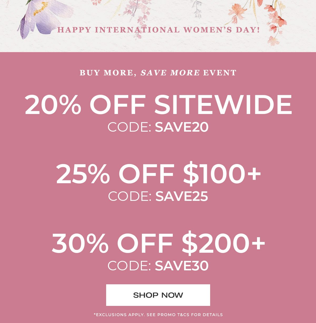 women's day sale