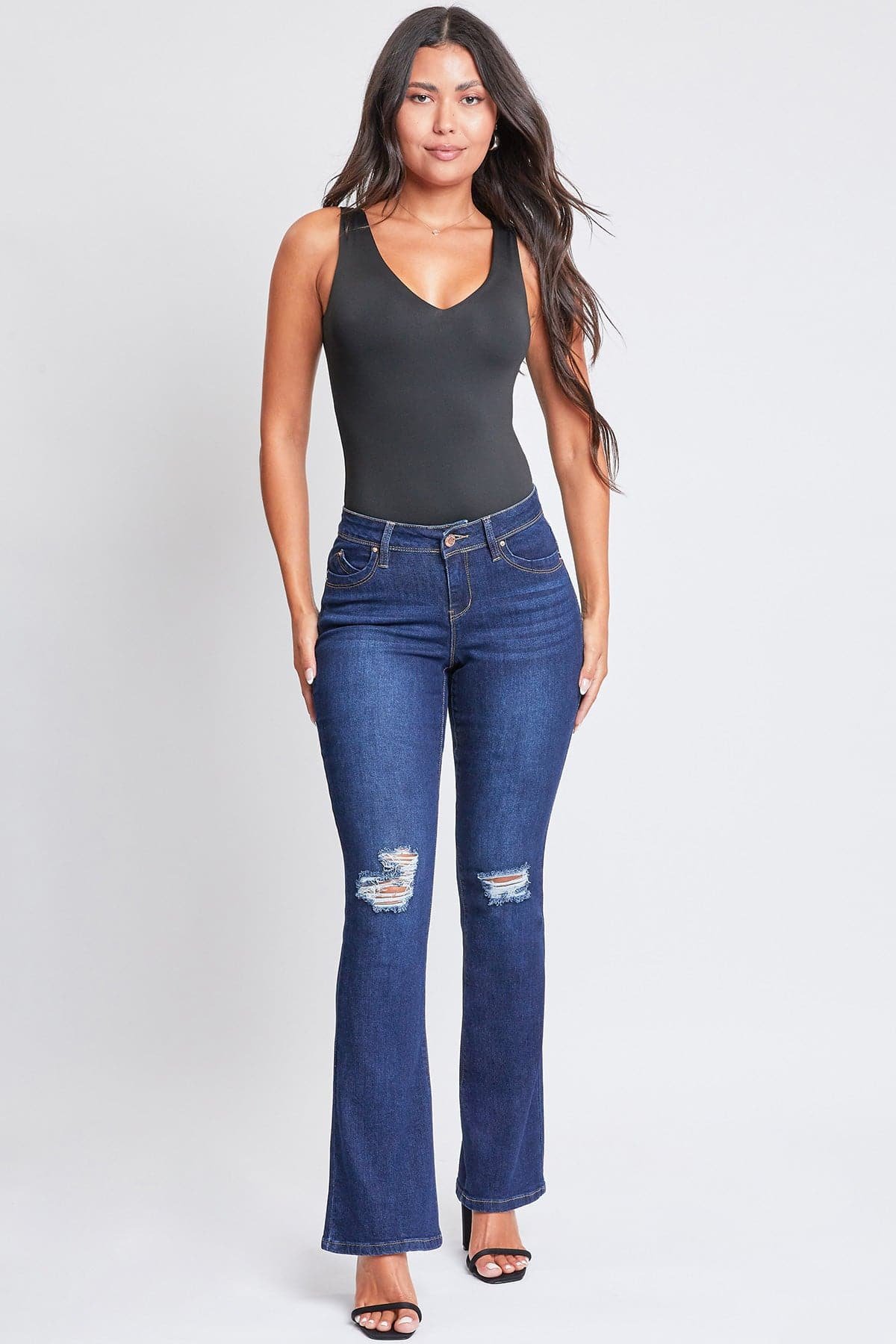 Image of Women's WannaBettaButt Mid-Rise Bootcut Jeans