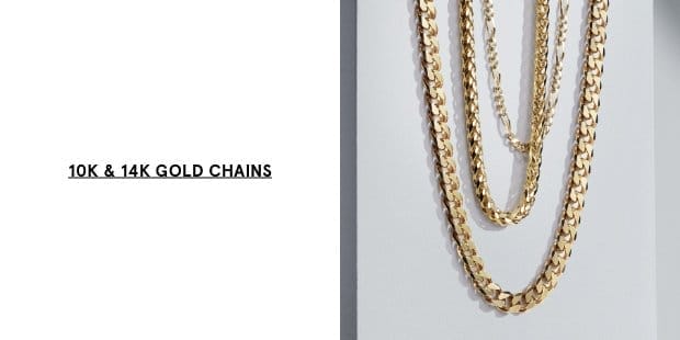 10K & 14K Gold Chains >