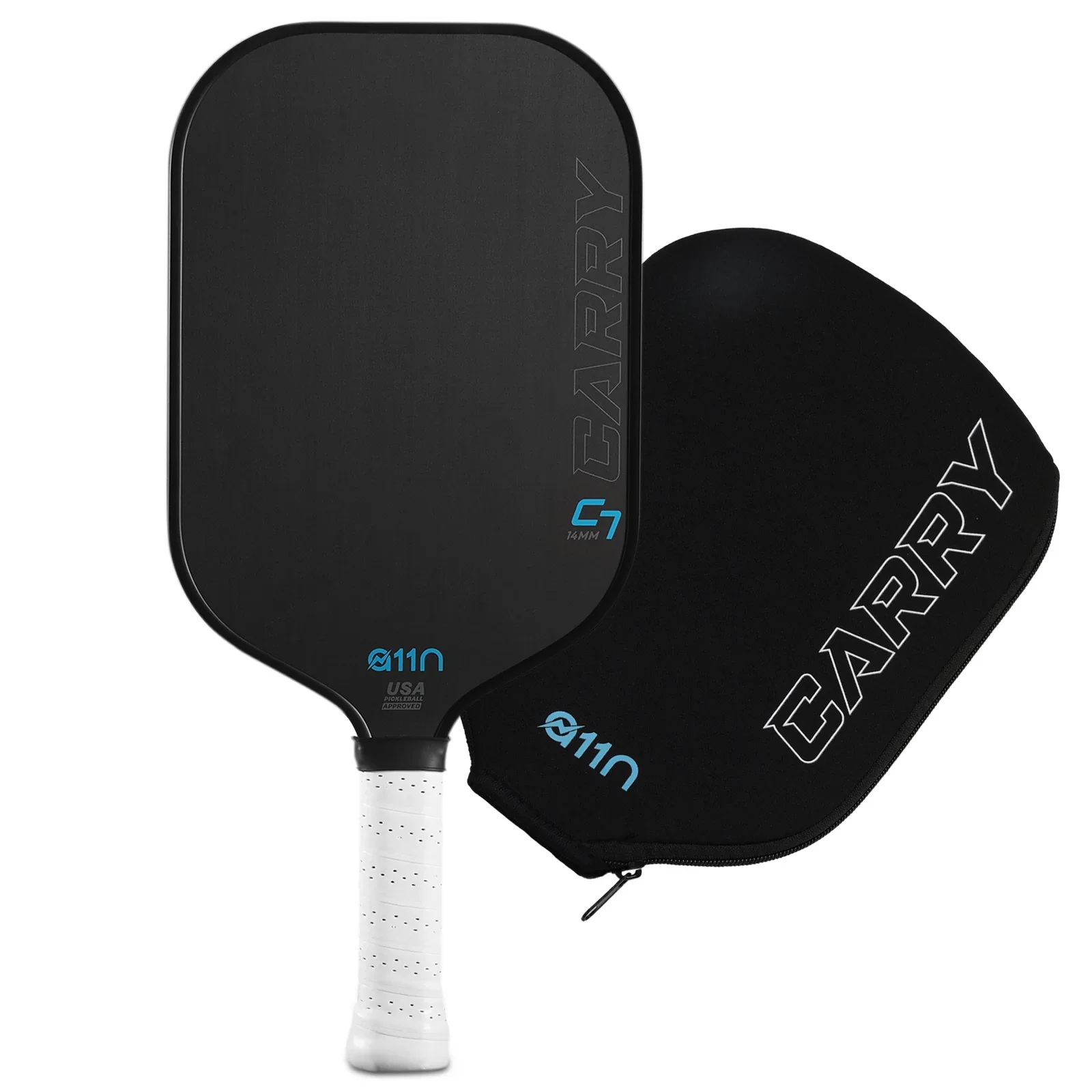 Image of A11N Carry C7 Raw Carbon Fiber Pickleball Paddle
