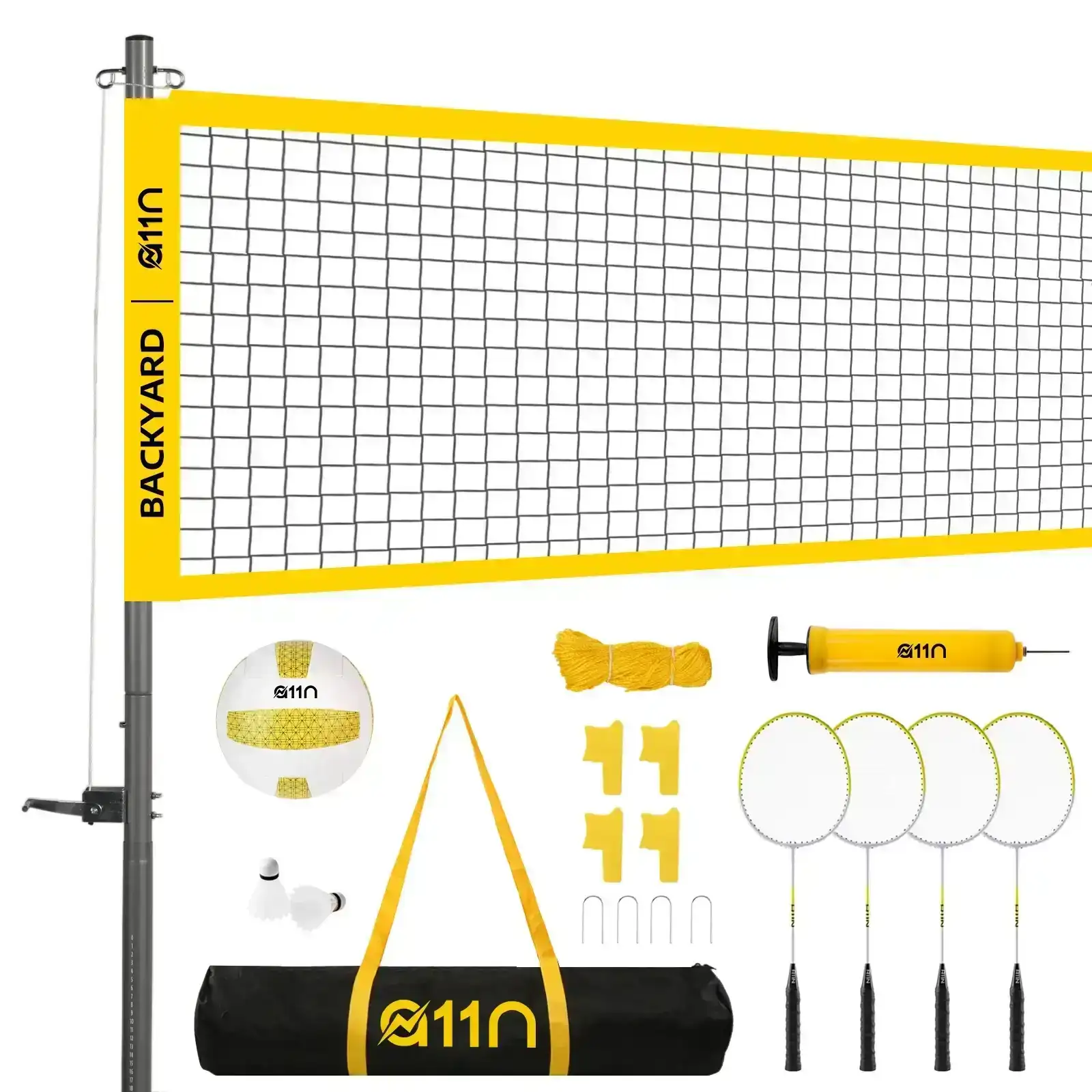 Image of A11N 22ft 2 in 1 Volleyball & Badminton Combo Set