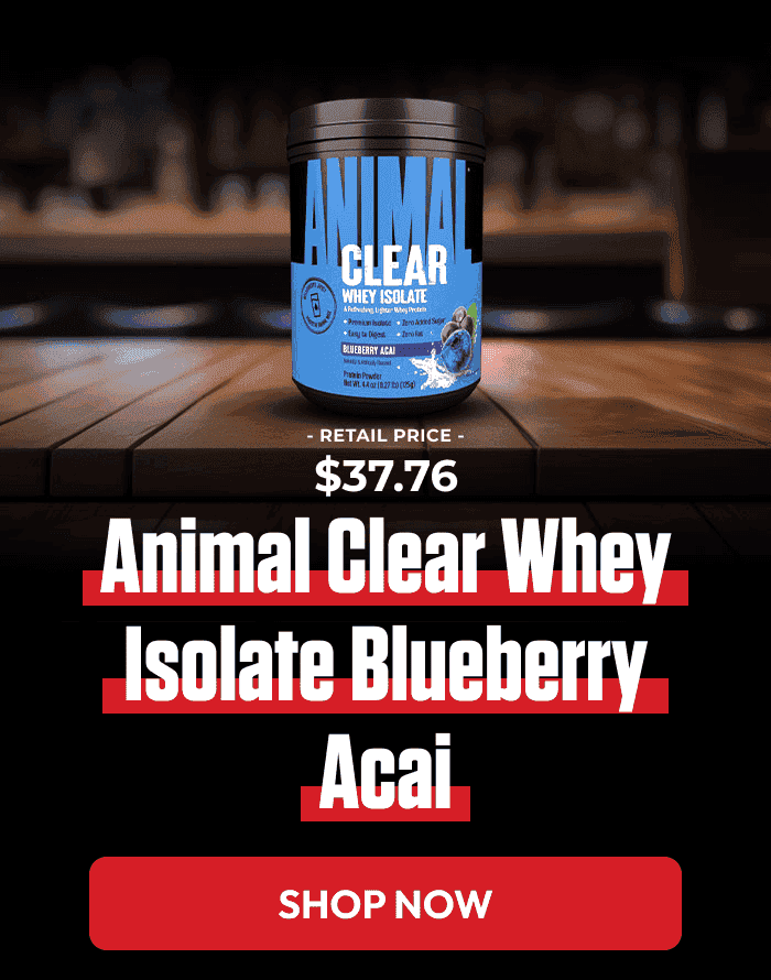 ANIMAL CLEAR WHEY ISOLATE BLUEBERRY ACAI