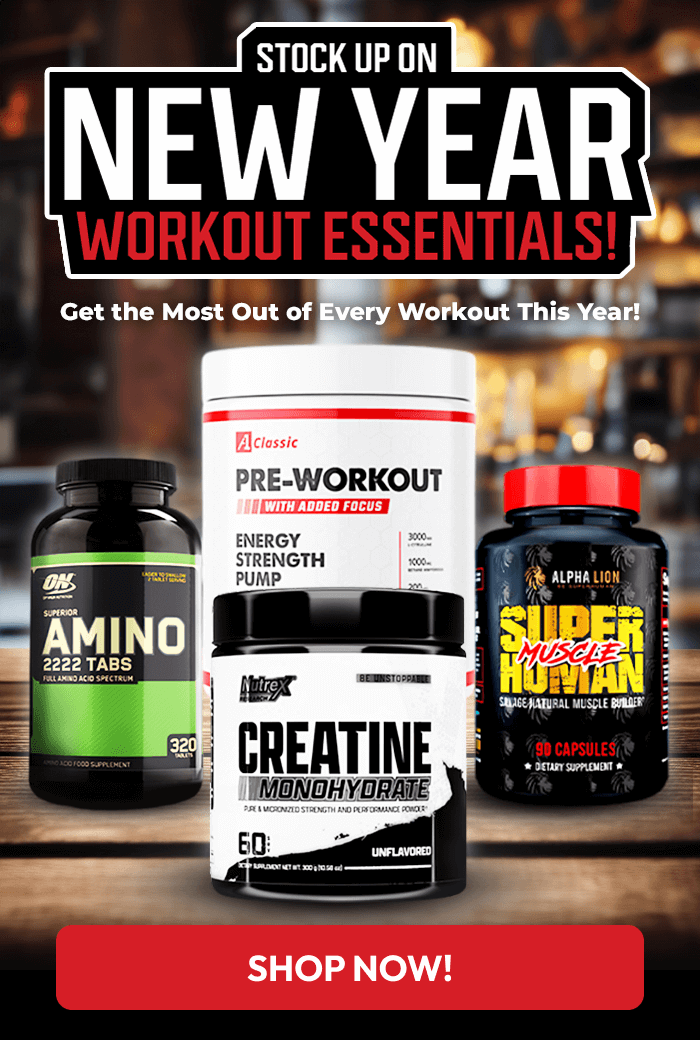 STOCK UP ON NEW YEAR WORKOUT ESSENTIALS! GET THE MOST OUT OF EVERY WORKOUT THIS YEAR!