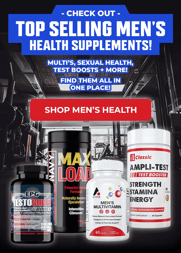 CHECK OUT TOP SELLING MEN'S HEALTH SUPPLEMENTS!