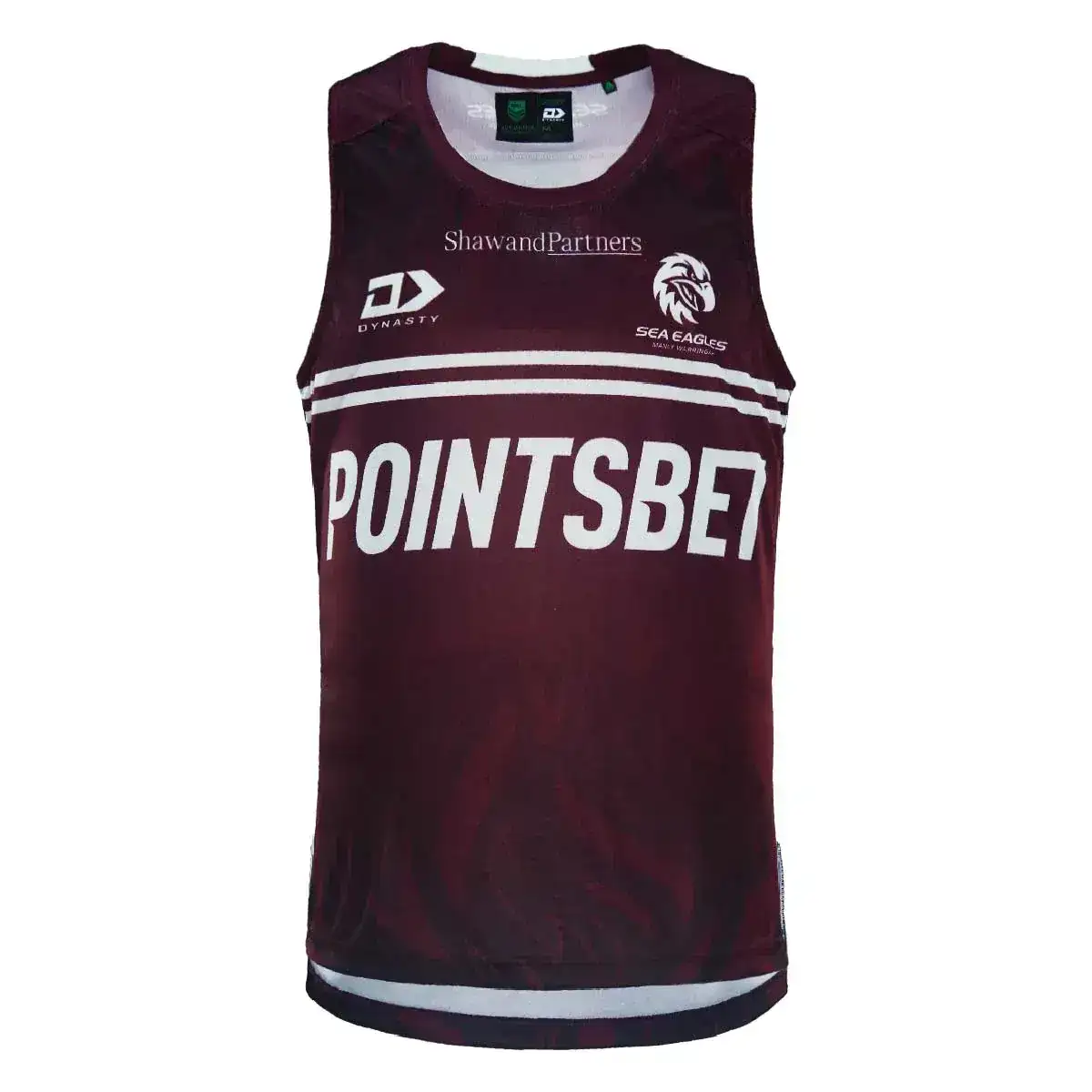 Image of Dynasty Manly Sea Eagles 2024 NRL Mens Home Training Singlet