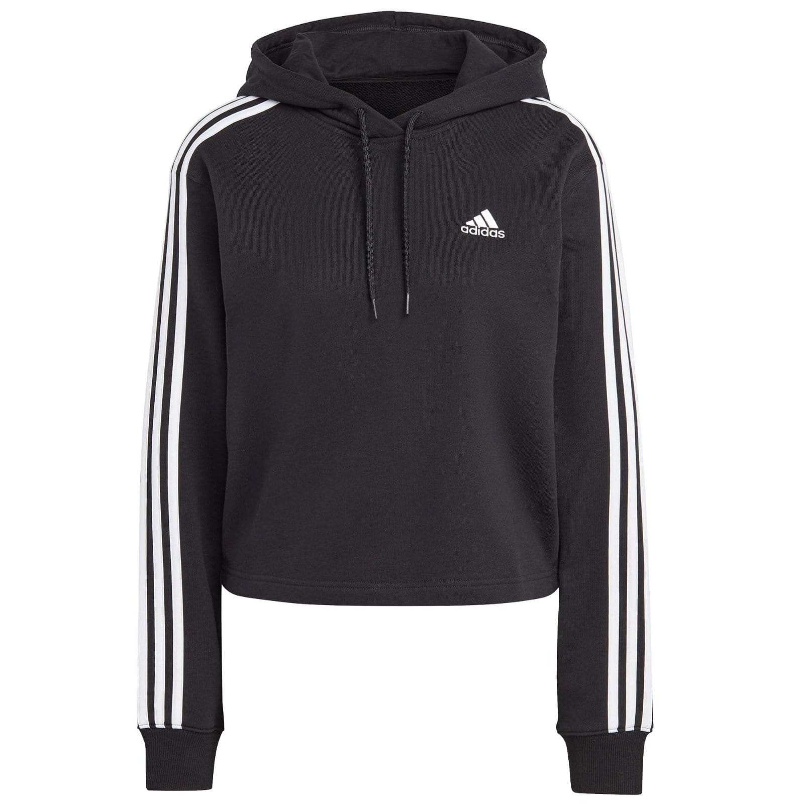 Image of adidas Essentials 3-Stripes Crop Womens Hoodie