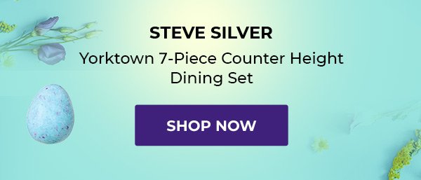 STEVE SILVER Yorktown 7-Piece Counter Height Dining Set