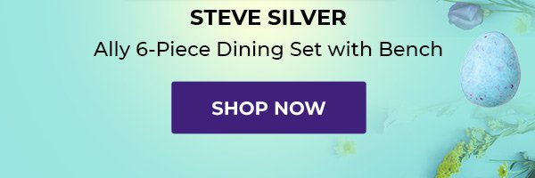 STEVE SILVER Ally 6-Piece Dining Set with Bench