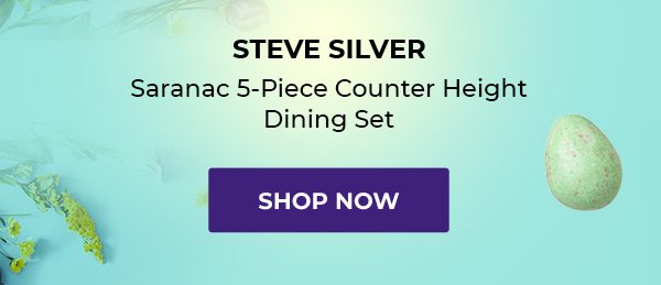 STEVE SILVER Saranac 5-Piece Counter Height Dining Set