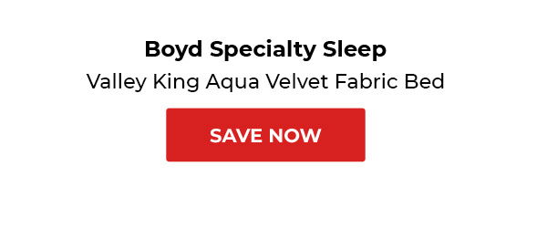 Valley King Aqua Velvet Fabric Bed