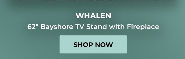 WHALEN 62" Bayshore TV Stand with Fireplace