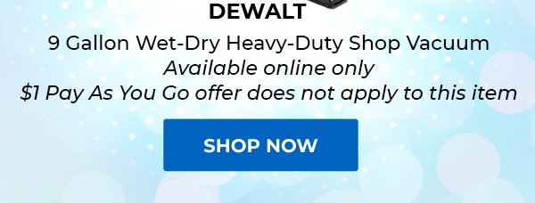 DEWALT 9 Gallon Wet-Dry Heavy-Duty Shop Vacuum