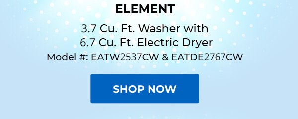 ELEMENT 3.7 Cu. Ft. Washer with 6.7 Cu. Ft. Electric Dryer