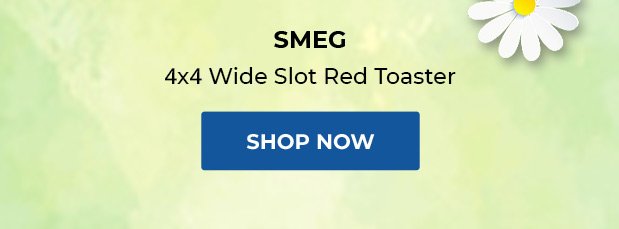 SMEG 4x4 Wide Slot Red Toaster