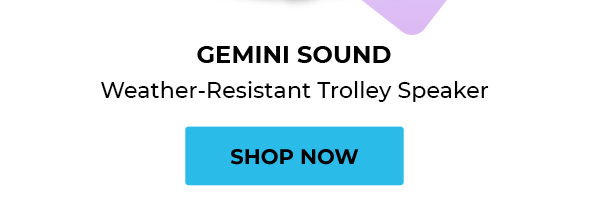 GEMINI SOUND Weather-Resistant Trolley Speaker