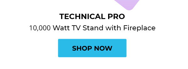 TECHNICAL PRO 10,000 Watt TV Stand with Fireplace