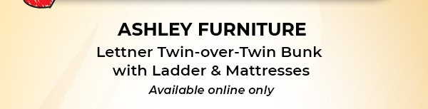 ASHLEY FURNITURE Lettner Twin-over-Twin Bunk with Ladder