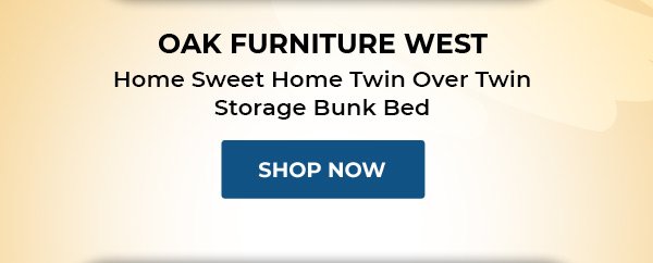 OAK FURNITURE WEST Home Sweet Home Twin Over Twin Storage Bunk Bed