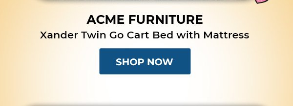 ACME FURNITURE Xander Twin Go Cart Bed with Mattress