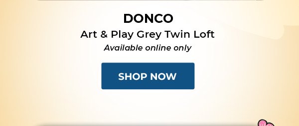 DONCO Art and Play Grey Twin Loft