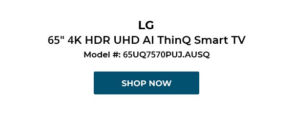 LG 65" 4K HDR UHD AI ThinQ Smart TV