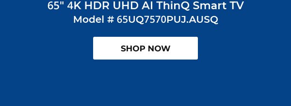 65" 4K HDR UHD AI ThinQ Smart TV