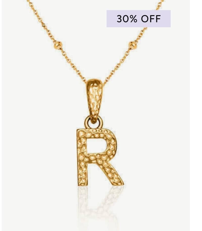 Hammered Initial Necklace