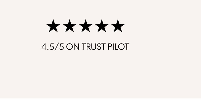 4.5/5 on trustpilot