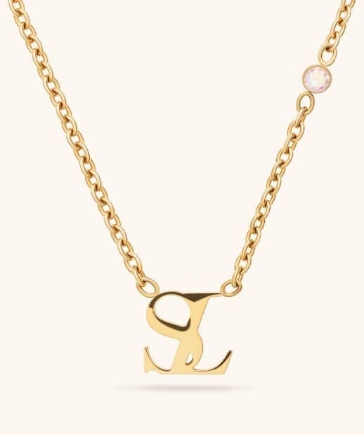 Mini Double Initial Necklace