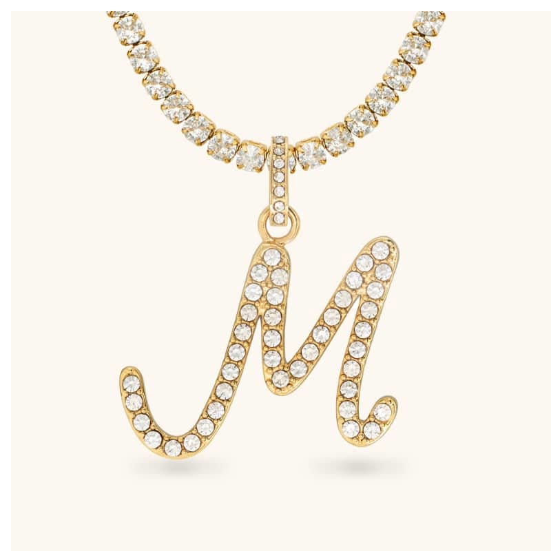 Pavé Initial Necklace