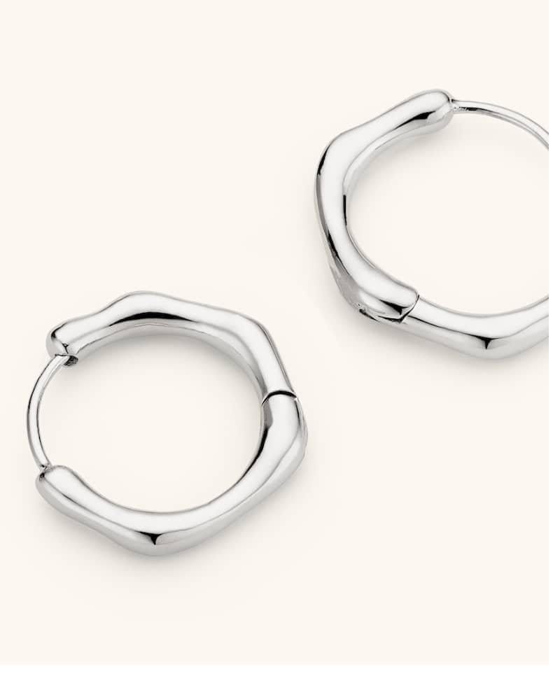 molten hoop earrings