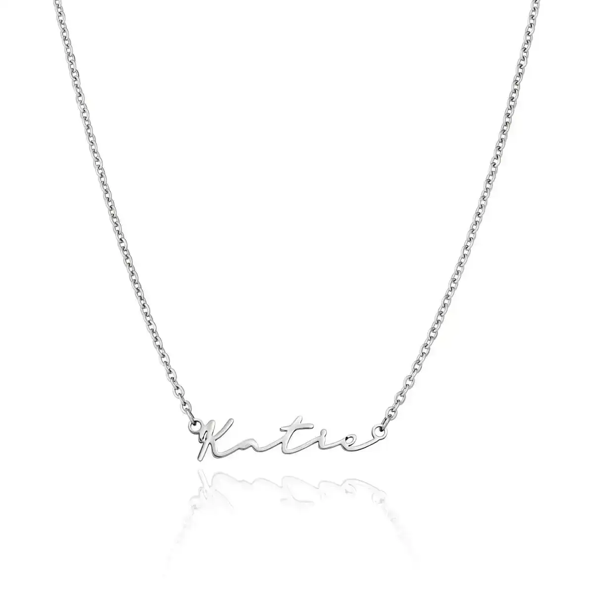 Image of Signature Name Necklace (Silver)