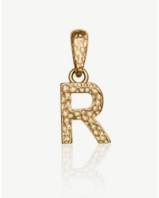 Hammered Initial Necklace