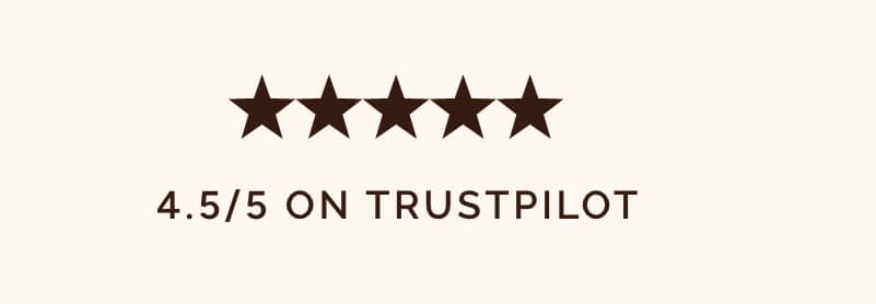 4.5/5 on trustpilot