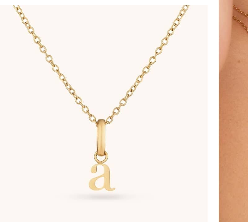 Lowercase Initial Fine Chain Necklace
