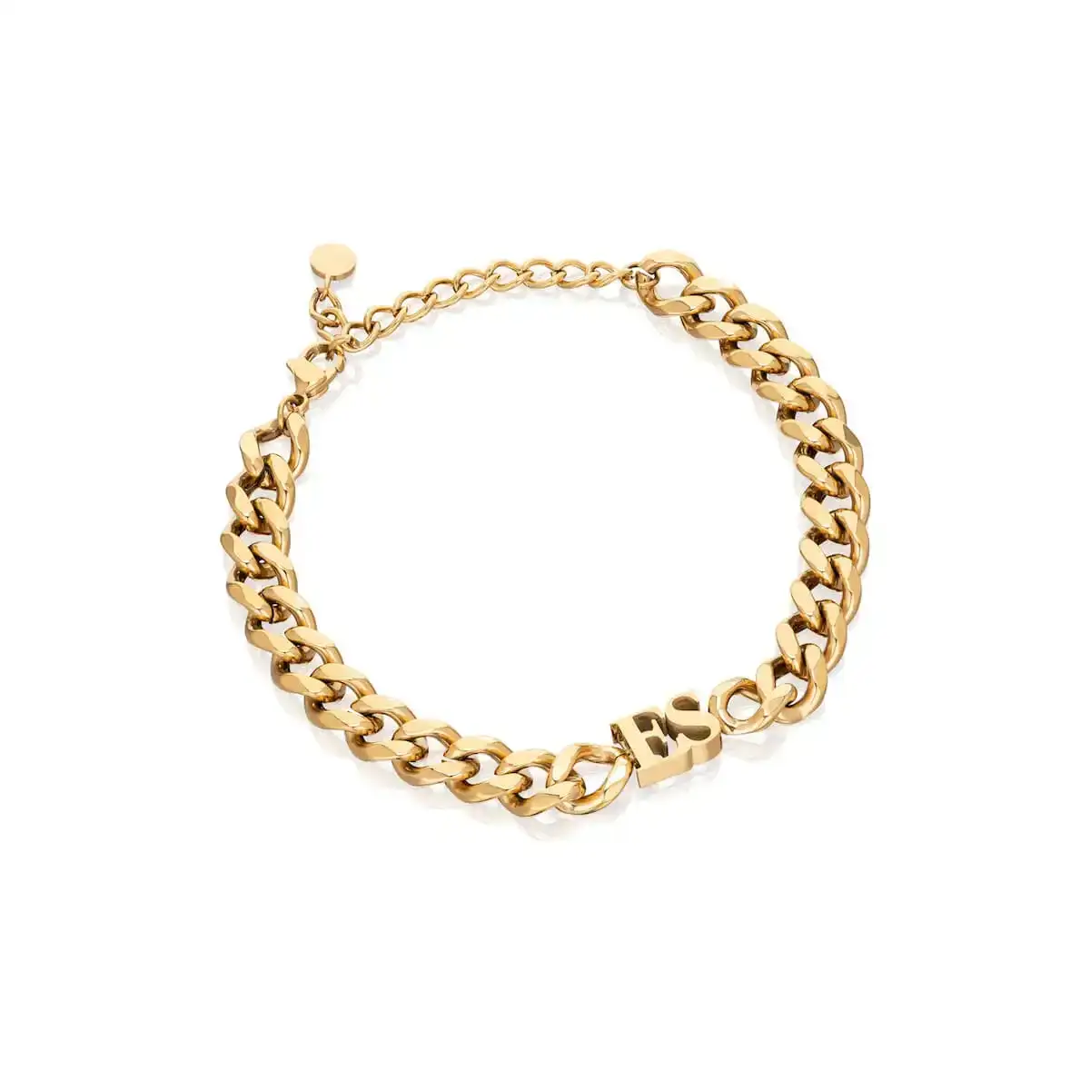 Image of Initial Curb Bracelet (Gold)