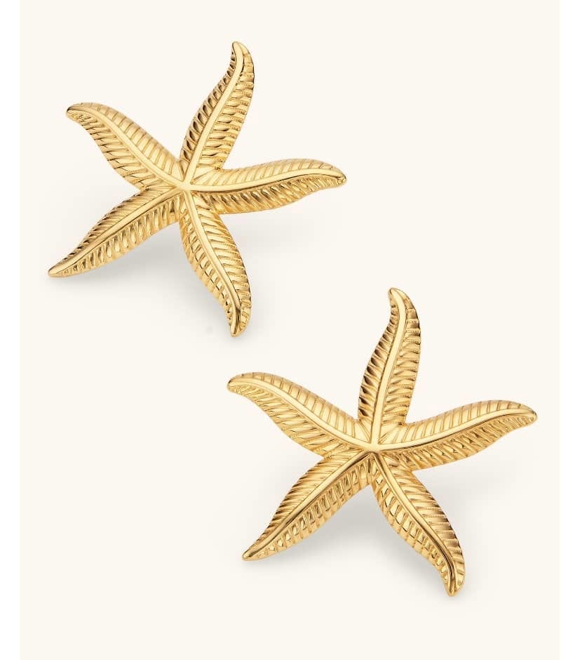 Stellar Starfish Earrings (Gold)