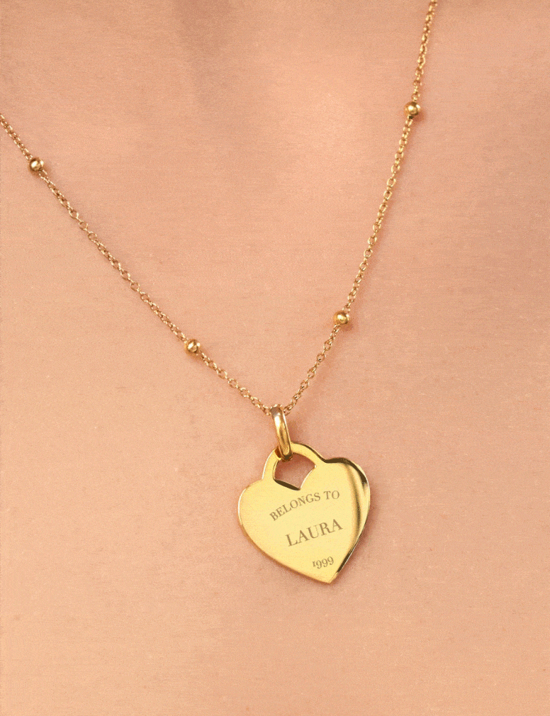 heart token necklace